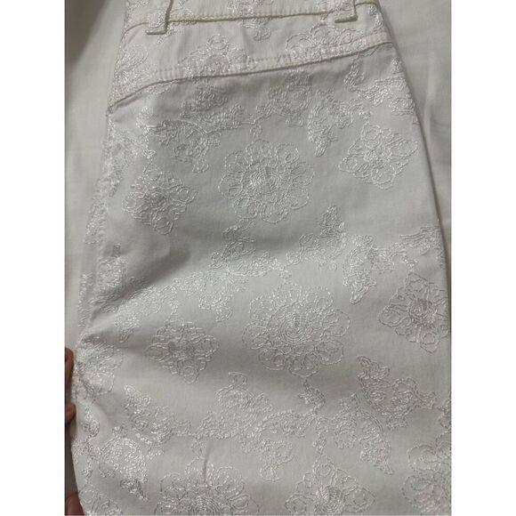 NWT Escada White Mosaic Stitch Skin Pants Womens 36 - Picture 11 of 16